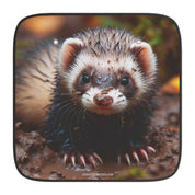 Cute Muddy Ferret Nature Photography Luxury Bath Mat