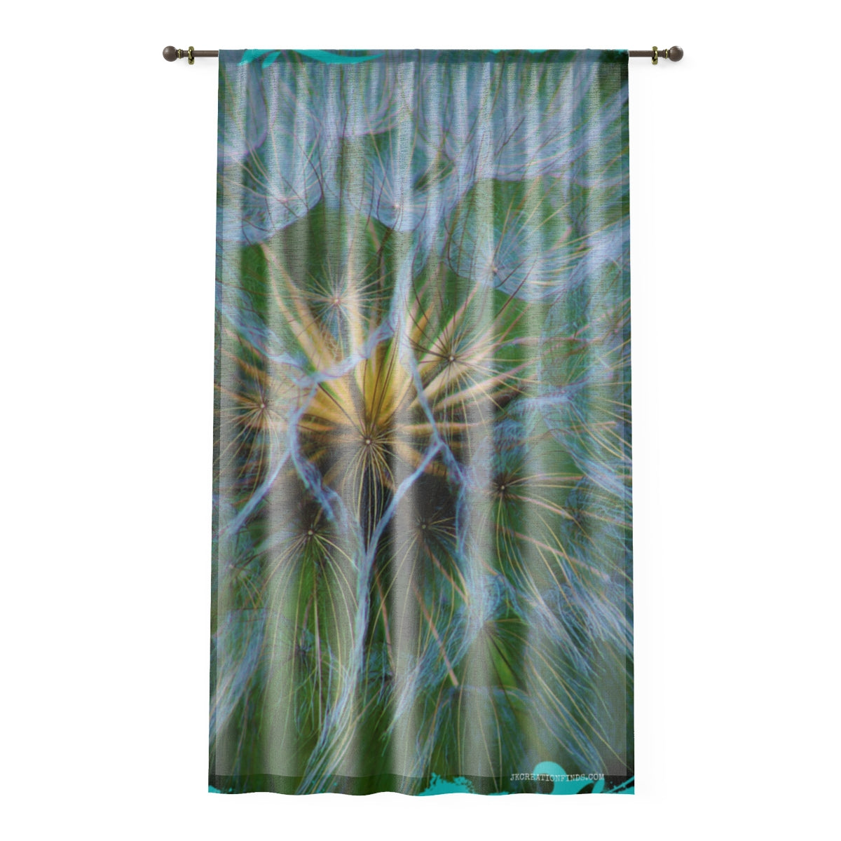 Dandelion Seed Window Curtain, Floral Print Curtain, Abstract Home Decor, Nature Inspired Window Covering, Botanical Curtain, Modern Art