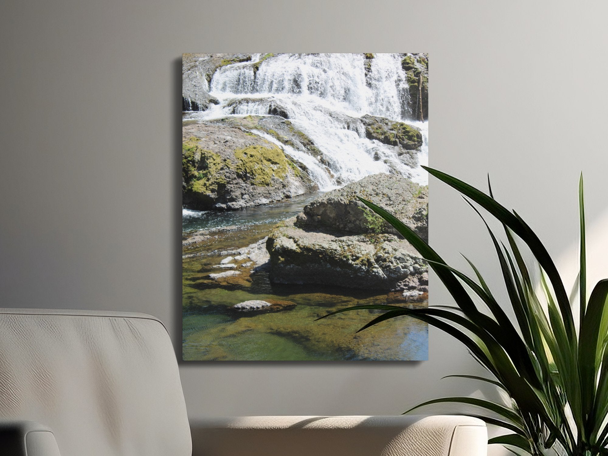 Cascading Waterfall Scenery Wall Art product