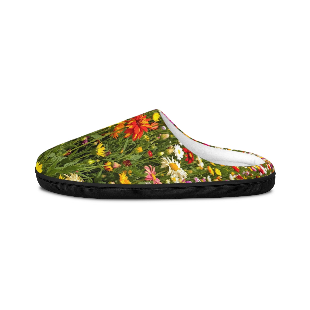 Colorful Garden Print Slip-On House Slippers