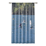 Windsurfing Scenic Lake View Curtain for Living Room