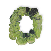 Vibrant Green and Black Pattern Scrunchie Hair Accessory