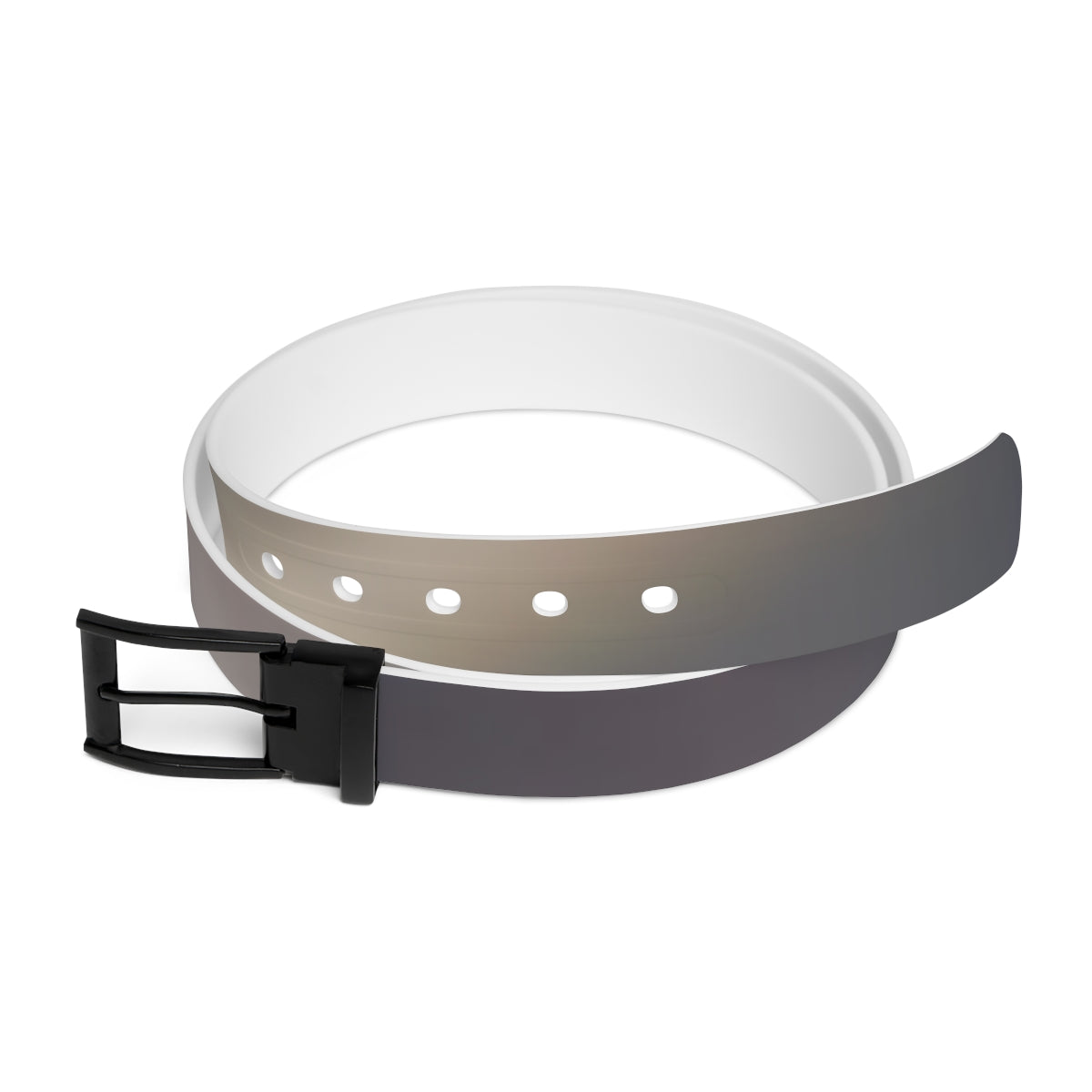Gradient Black and White Adjustable Buckle Belt