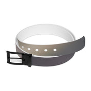 Gradient Black and White Adjustable Buckle Belt