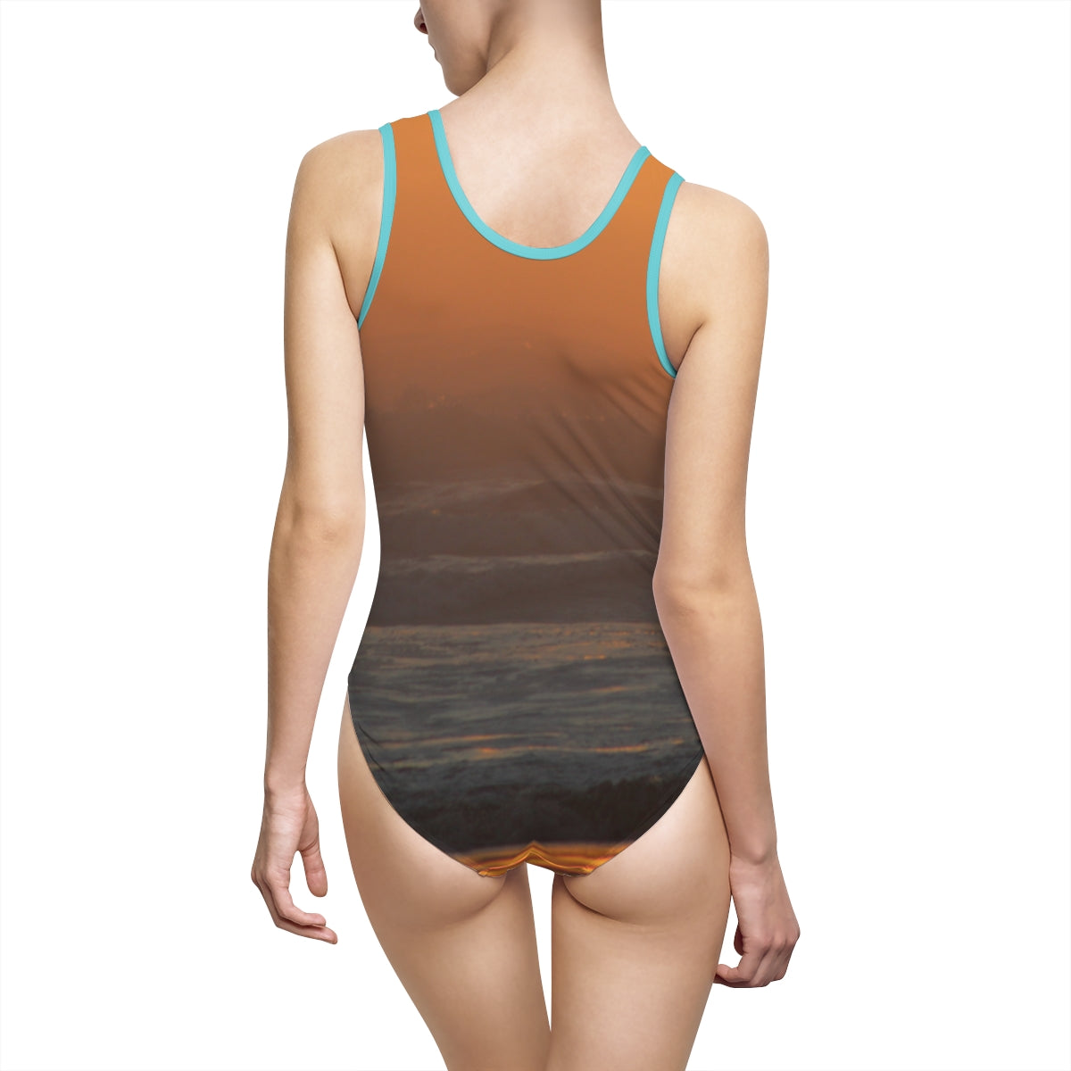 Sunset Beach Scene One-Piece Swimsuit product