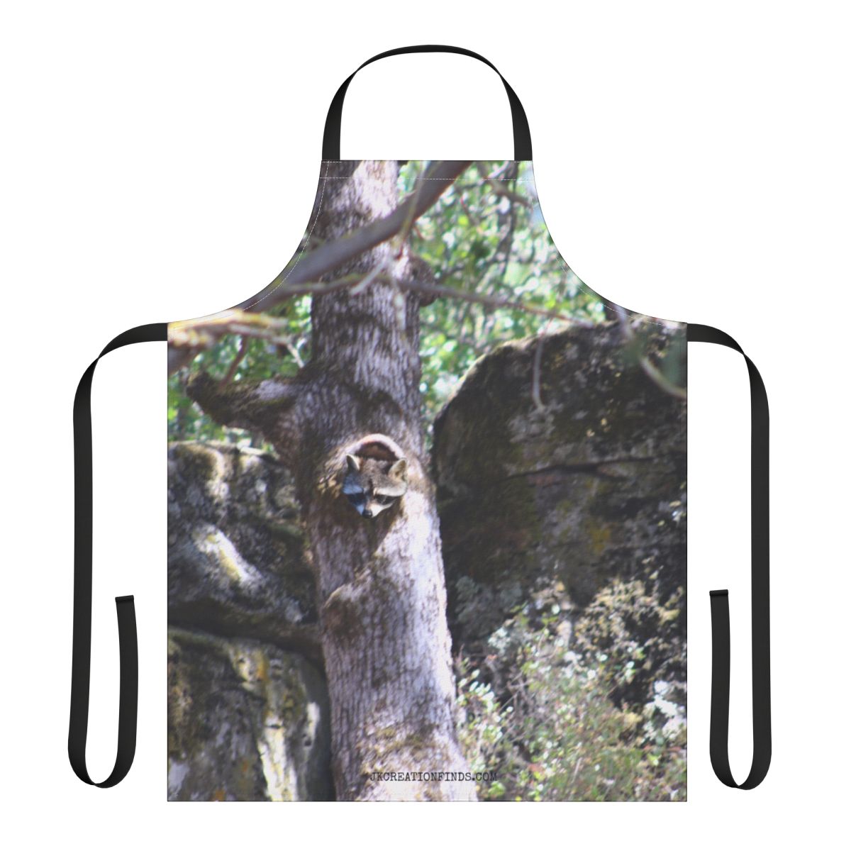 Raccoon Peek-A-Boo in Tree Apron Perfect for Cooking