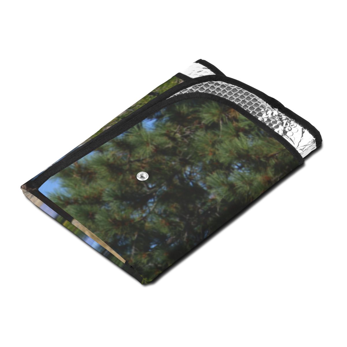 Foldable Car Sunshade with Realistic Pine Tree Design