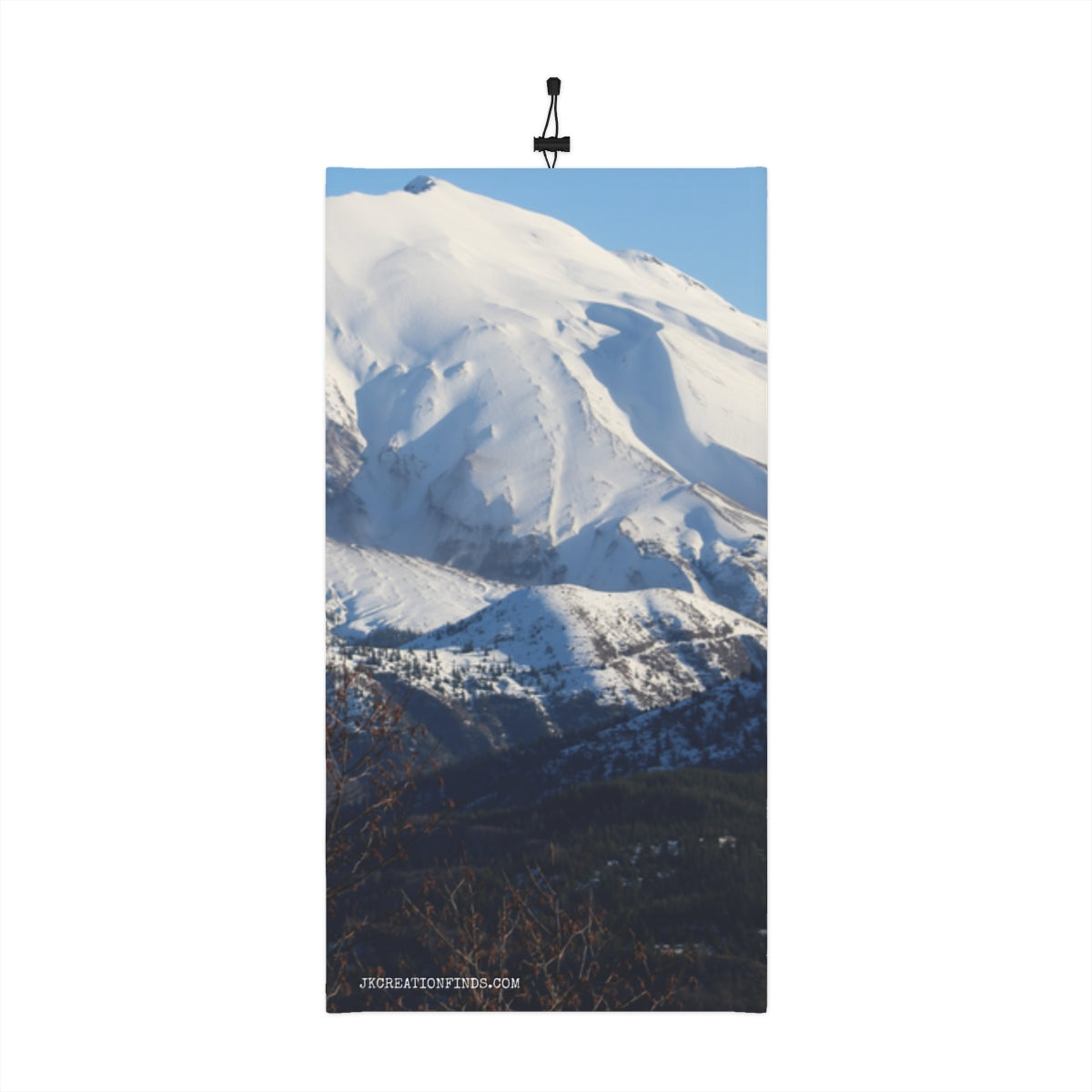 Stunning Snow-Covered Mountain Scenery Towel