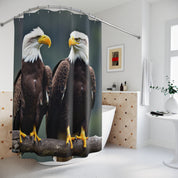 Bald Eagles Decor Shower Curtain for Nature Lovers