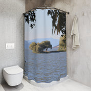 Scenic Lake and Trees Print Shower Curtain Product