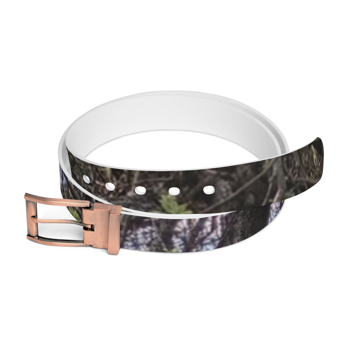 Camo Printed Belt with Metal Buckle Detail Accessory