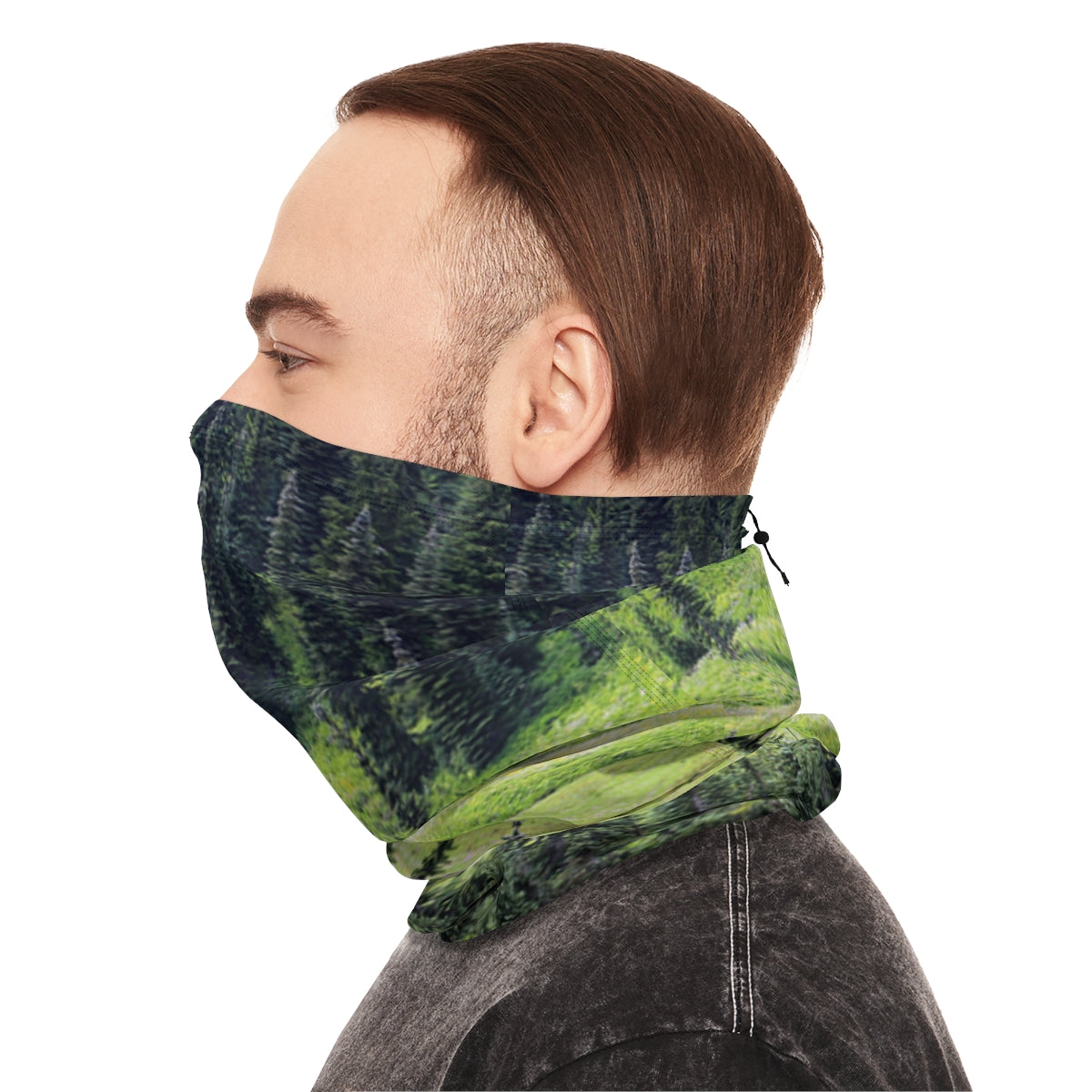 Scenic Forest Print Breathable Neck Gaiter Accessory