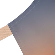 Gradient Pattern Fabric with Strap Detail Tote Bag