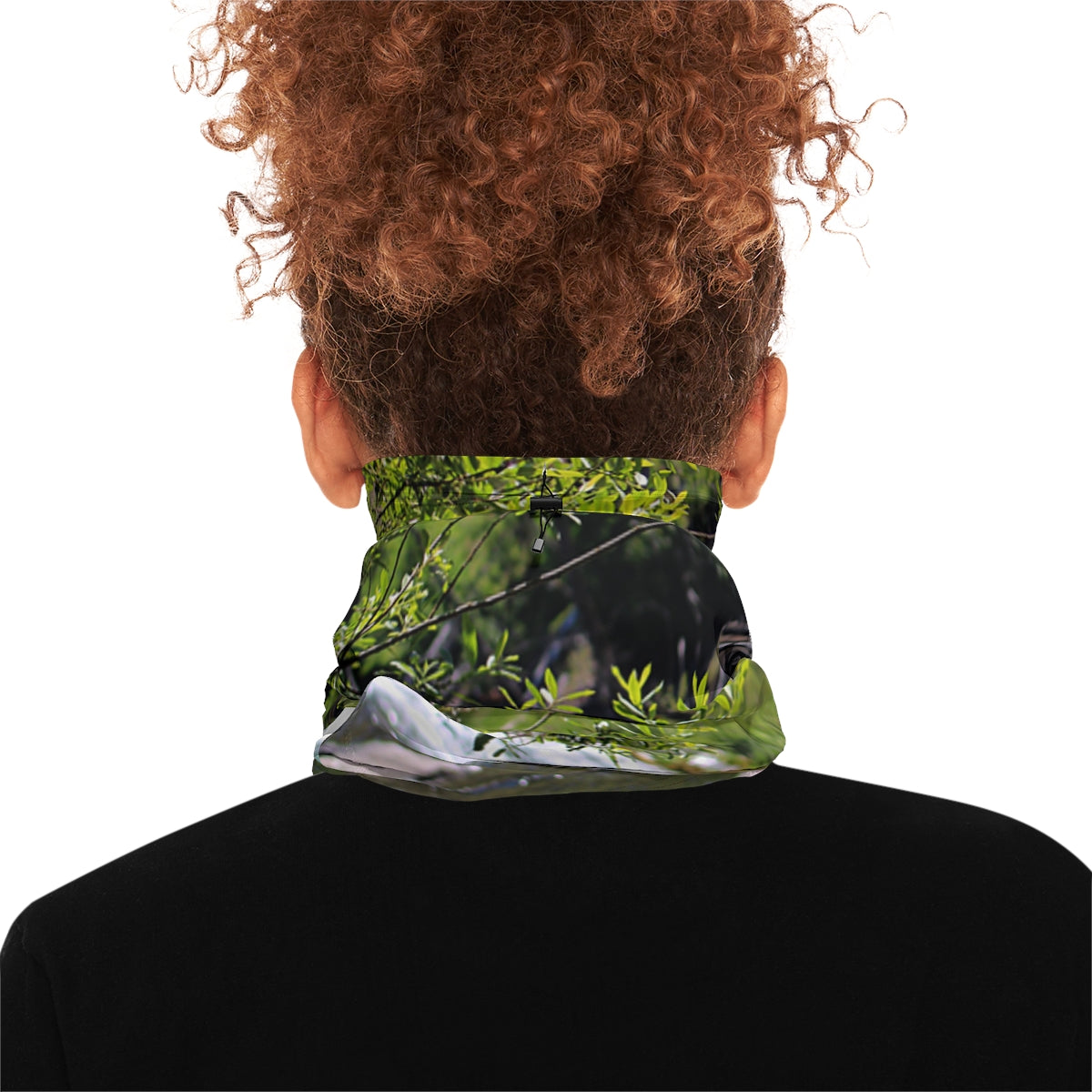 Green Leaf Branch Design Neck Gaiter for Outdoor Activities