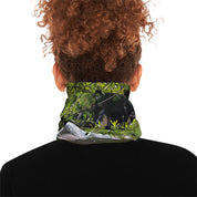 Green Leaf Branch Design Neck Gaiter for Outdoor Activities