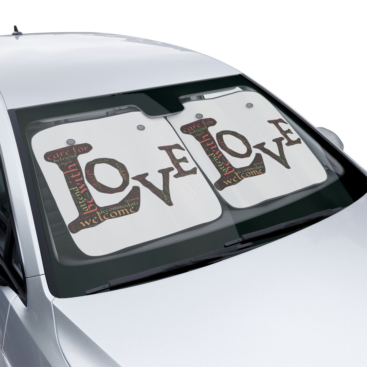 Inspirational Words Love Car Windshield Sunshade