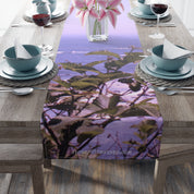 Table runner with floral and ocean print, reads "JKREATIONFINDS.COM".