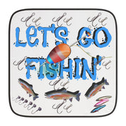 LET'S GO FISHIN' Colorful Fishing Hooks and Fish Sunshade