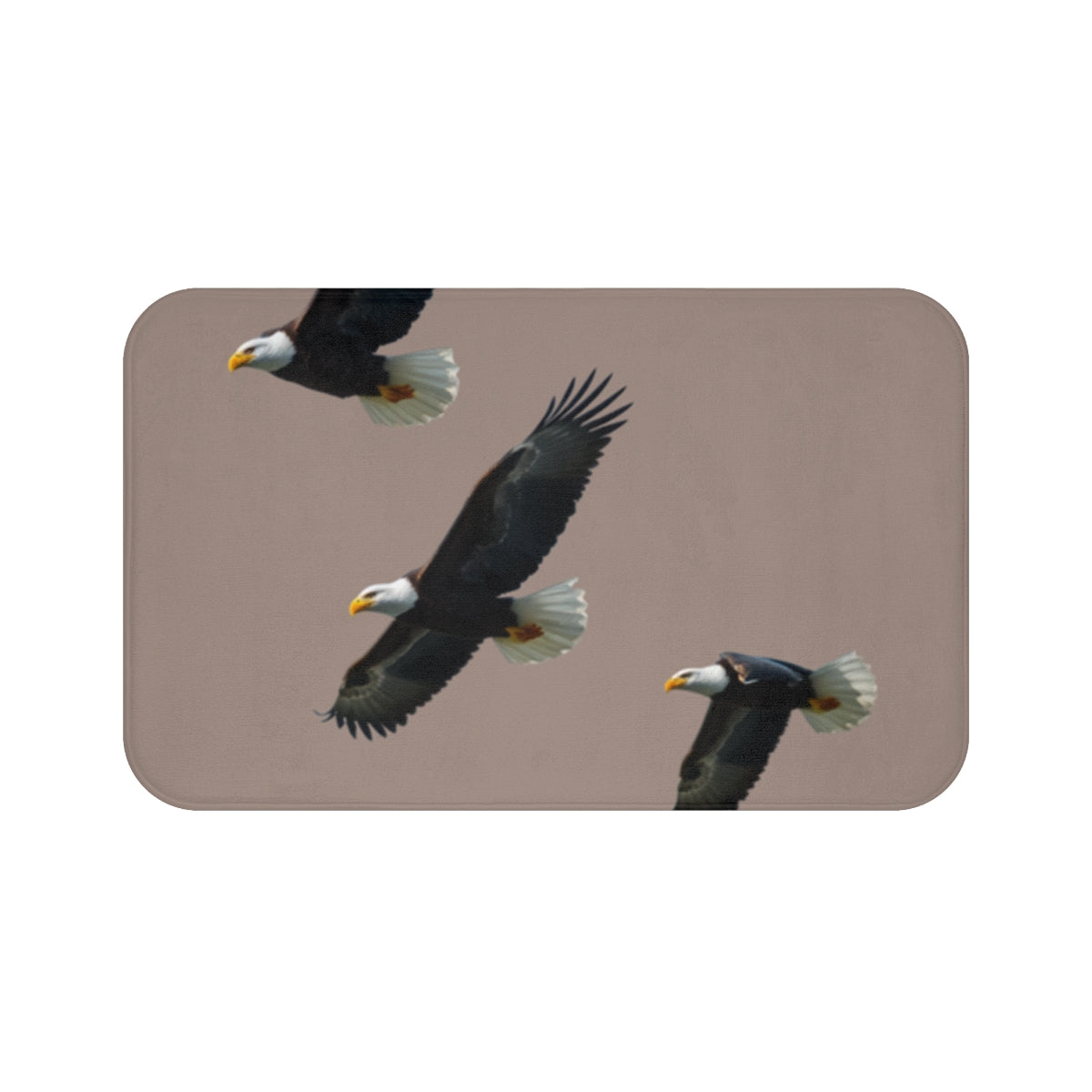 Soaring Bald Eagles in Flight Design Bath Mat