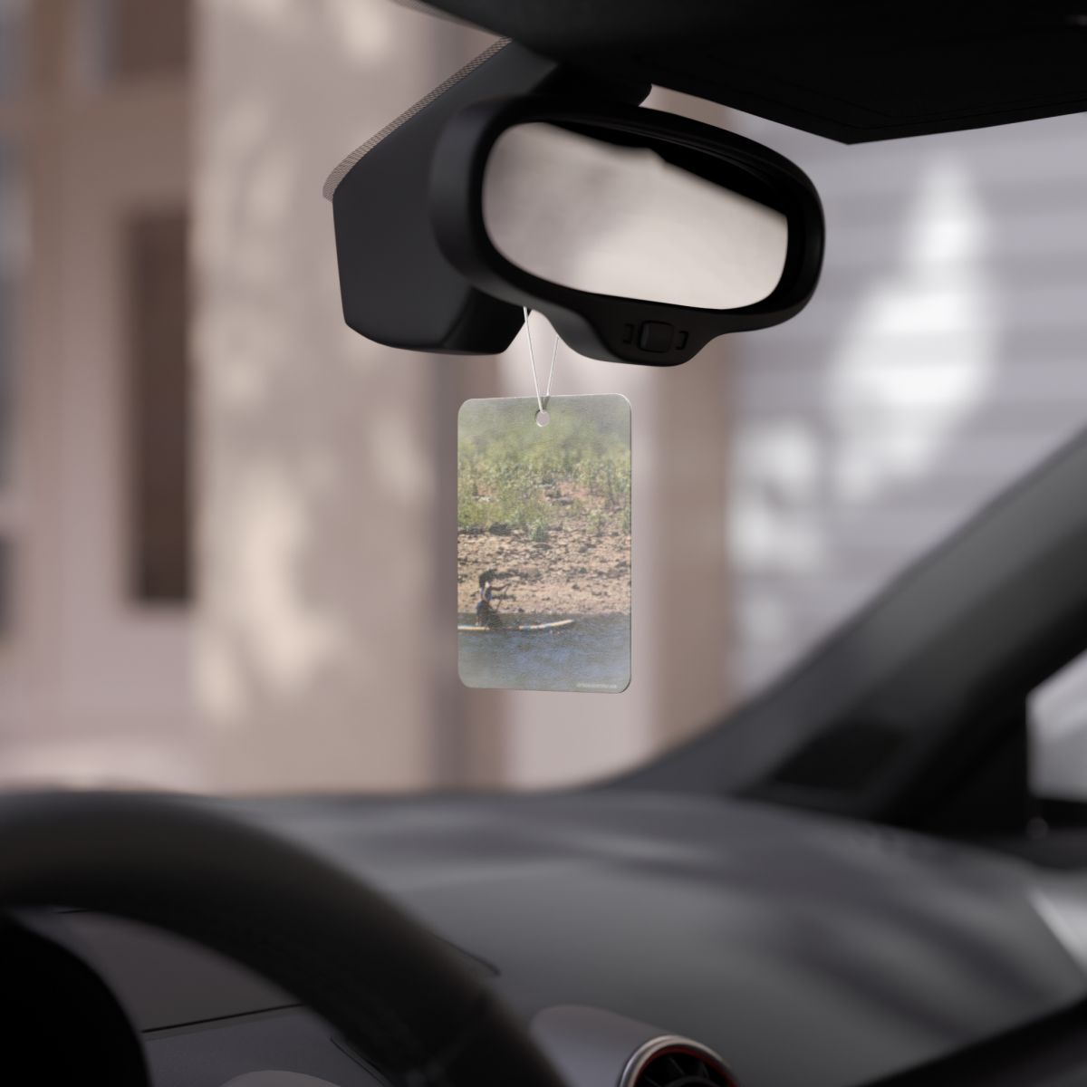 Scenic Canoe on River Car Air Freshener Hanging Decor