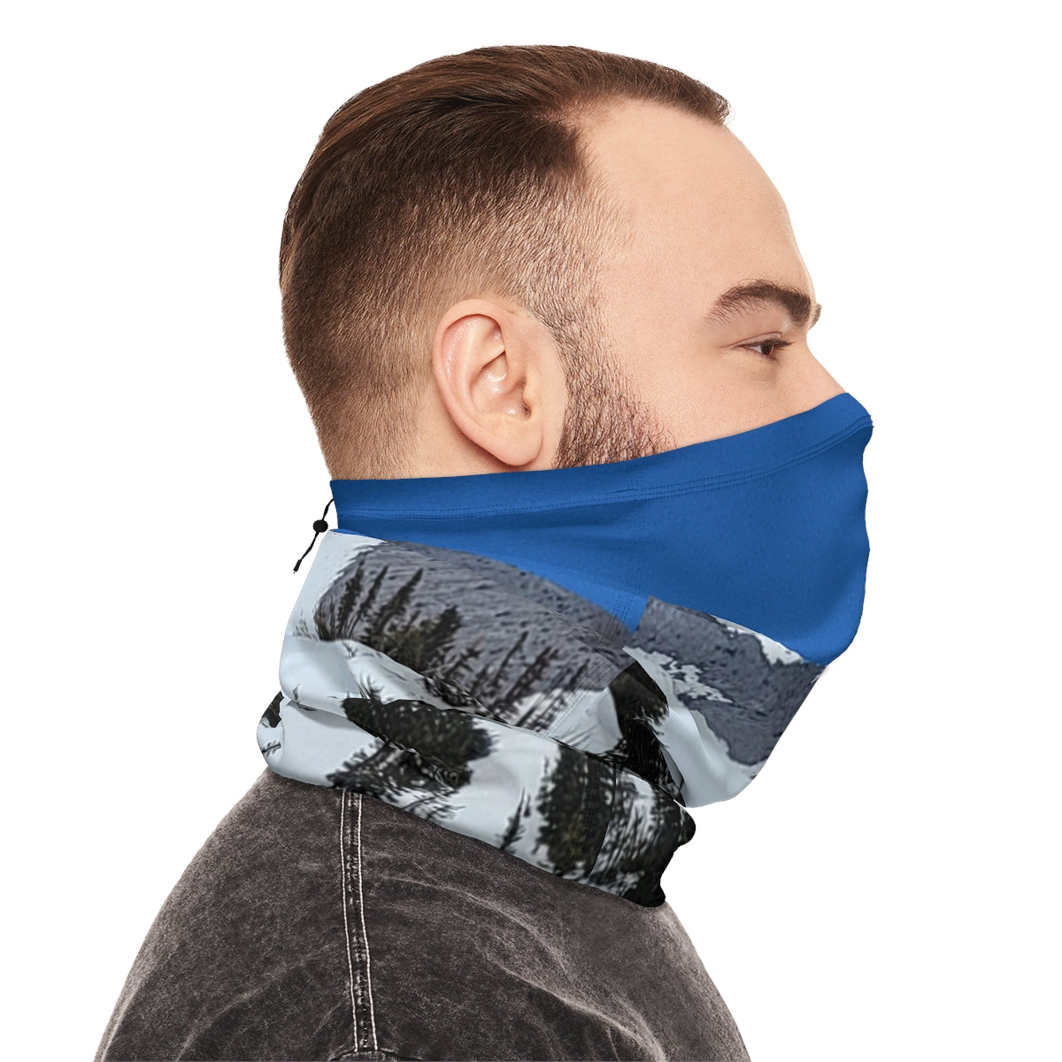 Blue And White Forest Design Neck Gaiter Accessory