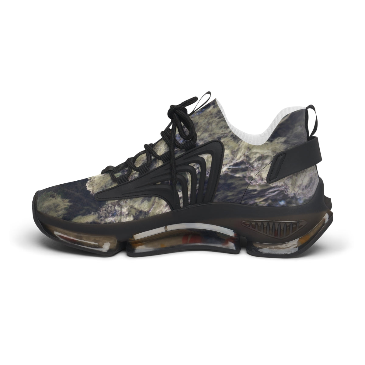 Lace Up Sneakers with Modern Artistic Design