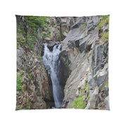 Majestic Waterfall Among Rocky Cliffs Art Product