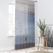 Seagull Window Curtain, Beach Decor, Coastal Living, Ocean View, Bird Lover, Nature Inspired Window Covering, Relaxing Home Decor