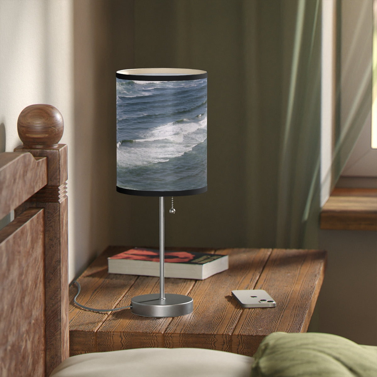 Ocean Wave Print Decorative Table Lamp