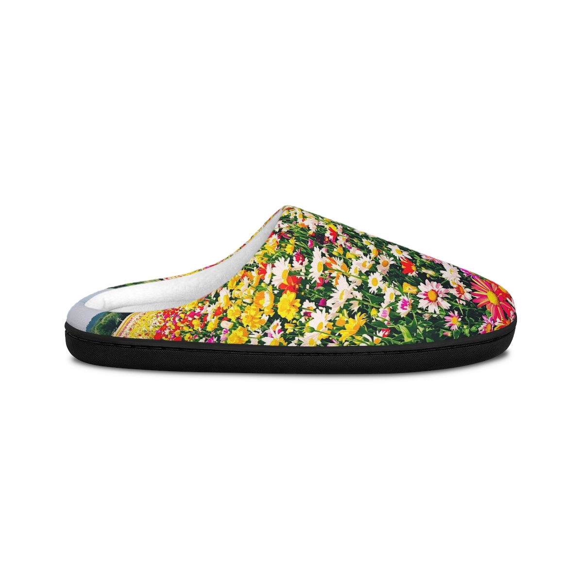 Vibrant Floral Patterned Cozy Slip-On Slipper Shoes