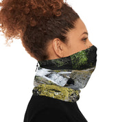 Nature-Inspired Waterfall Print Neck Gaiter for Outdoor Use