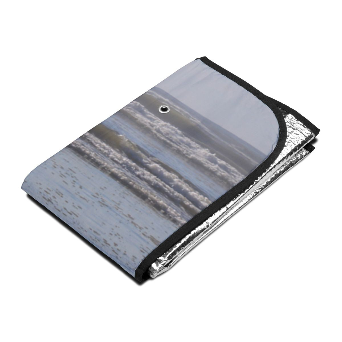 Scenic Ocean Waves Foldable Outdoor Blanket