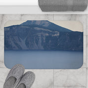 Serene Mountain and Lake View Bathroom Mat Rug