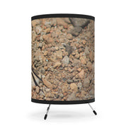 Unique Round Lamp with Realistic Gravel Print