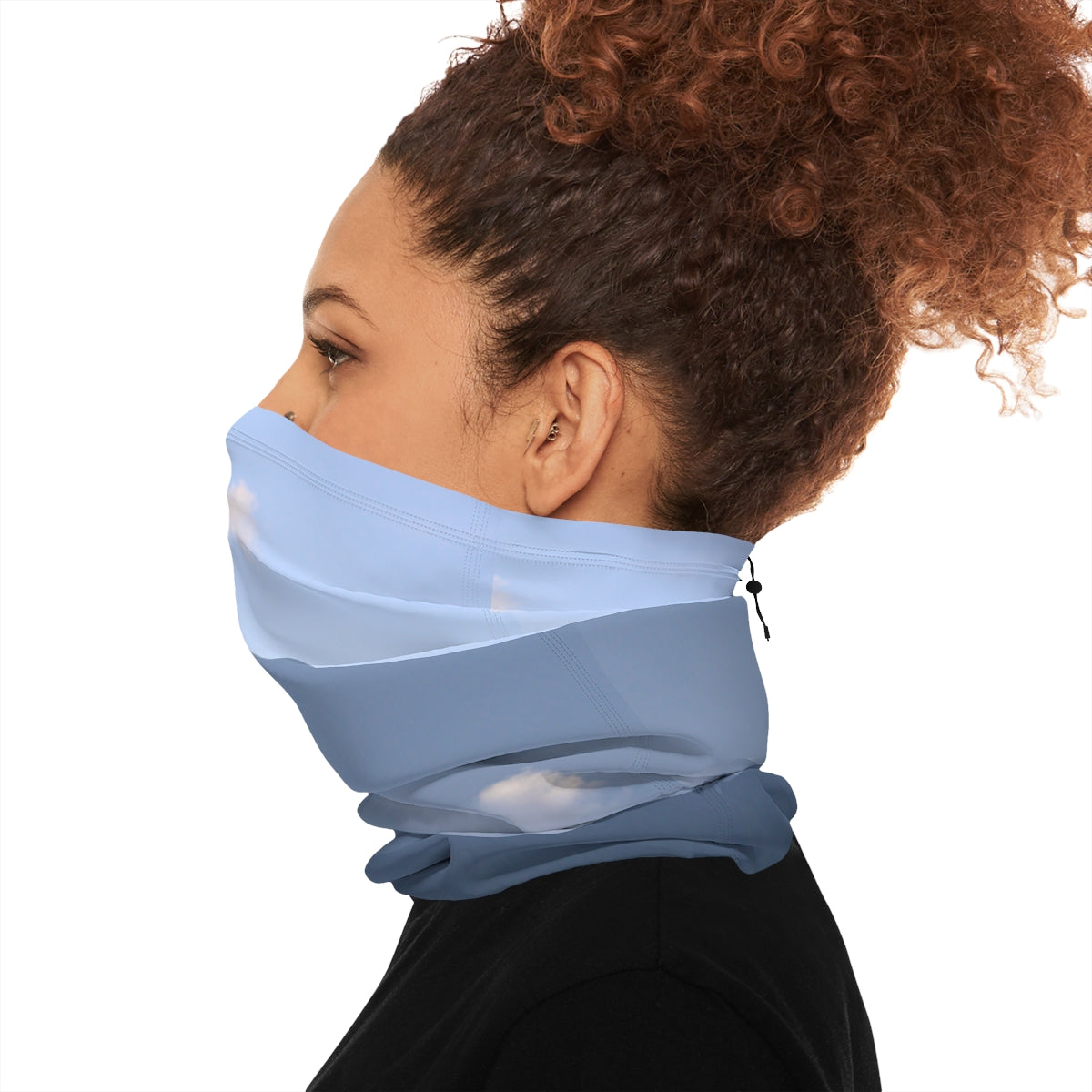 Stylish Blue and White Sky Design Neck Gaiter Accessory