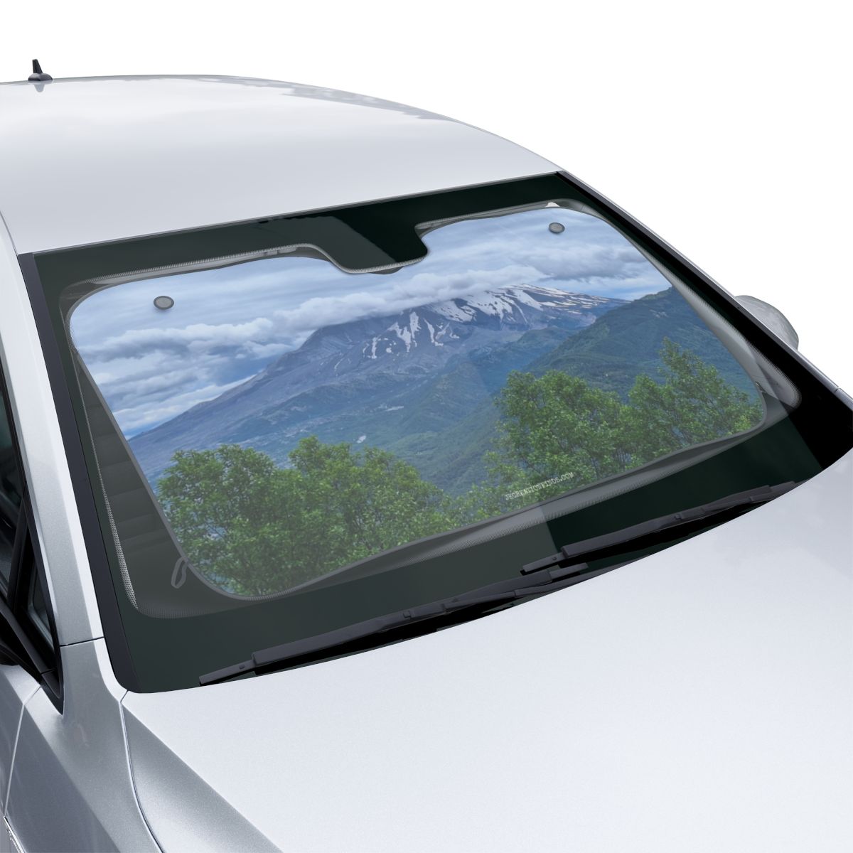 Scenic Mountain View Car Windshield Sun Shade Accessory