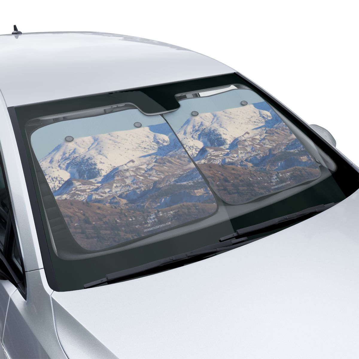 Snowy Mountain Landscape Car Windshield Sunshade