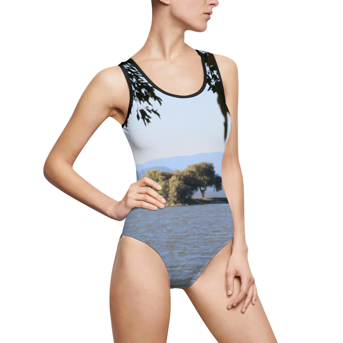 Scenic Lake View One-Piece Swimsuit for Women