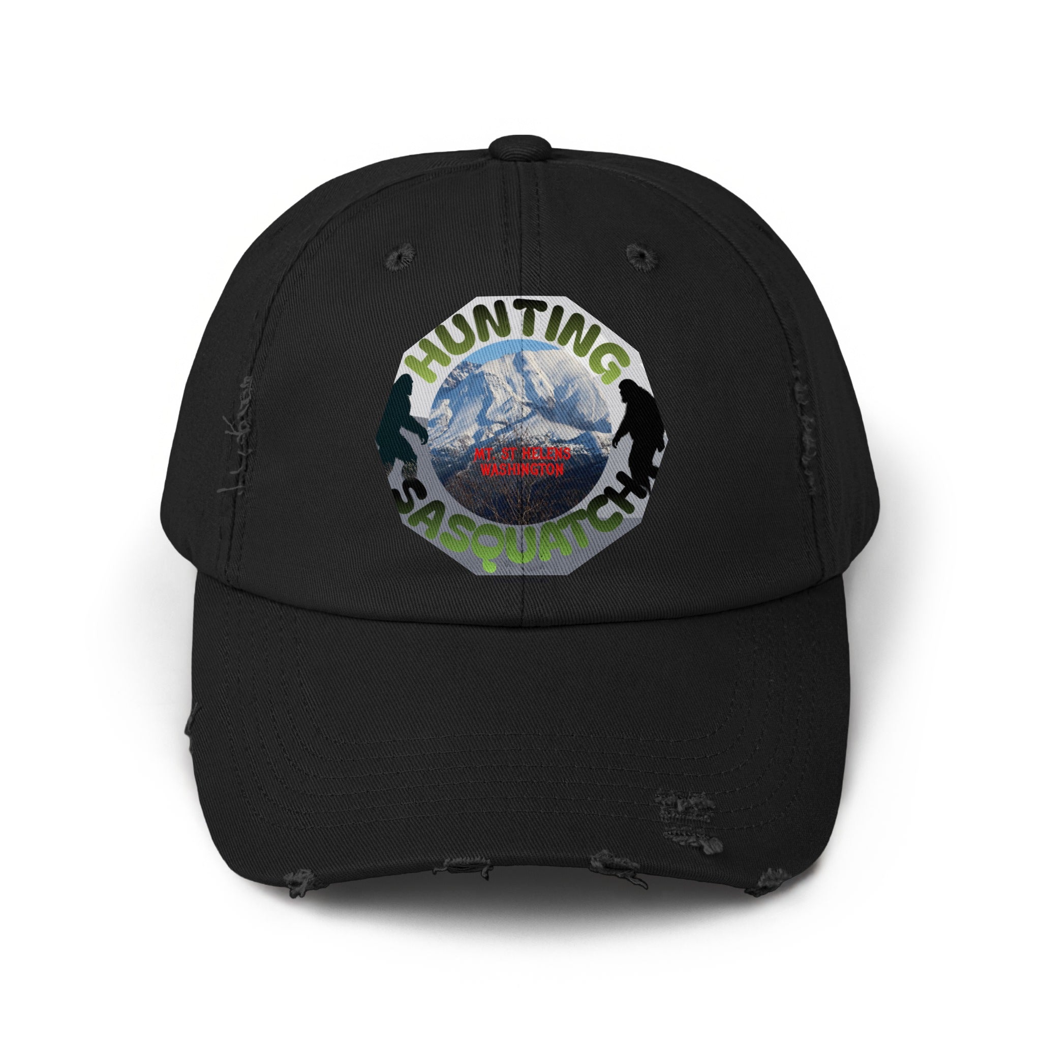 Hunting Sasquatch Distressed Black Cap product