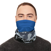 Stylish Blue and Grey Multifunctional Neck Gaiter