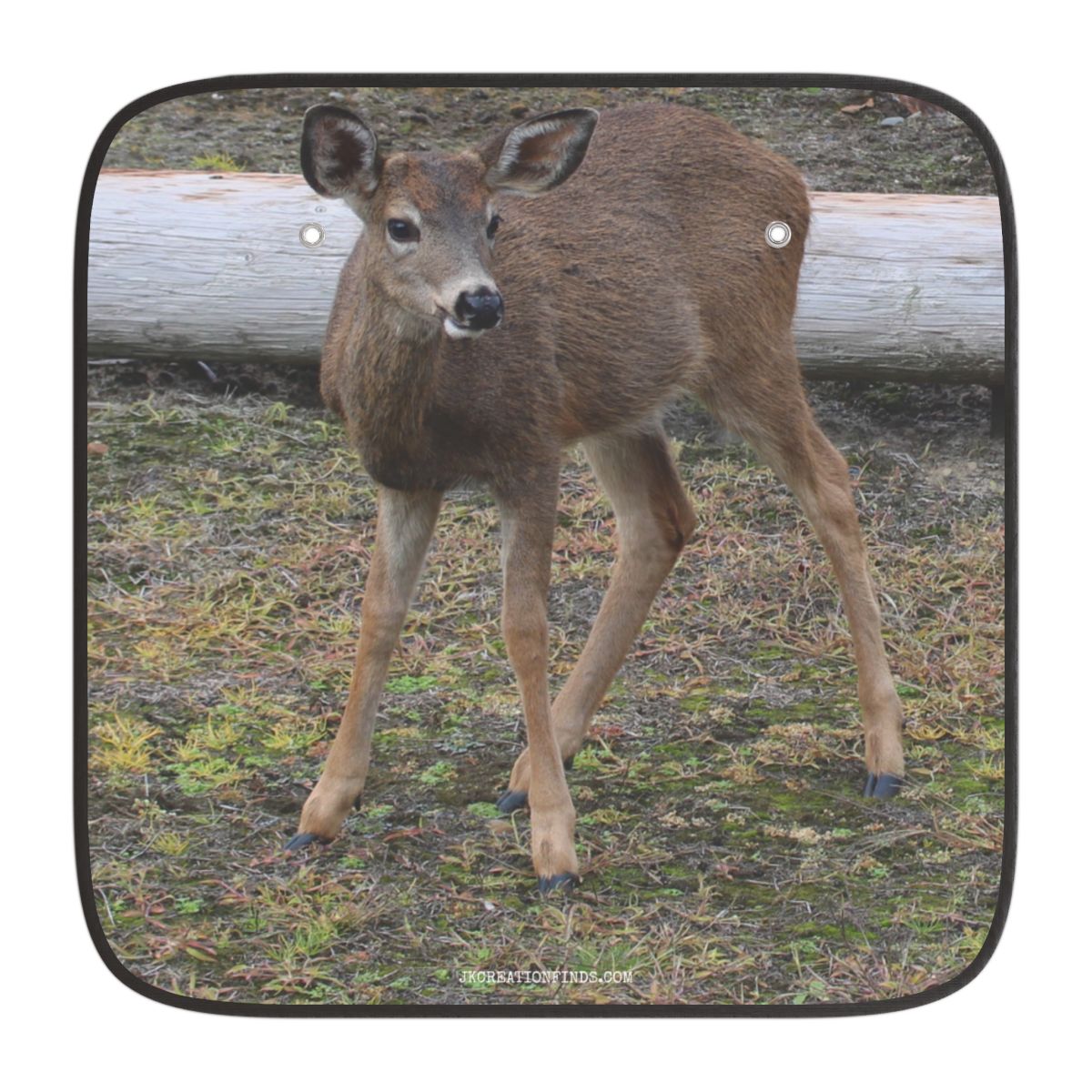 Young Deer in Forest Scene Car Sunshade Accessory