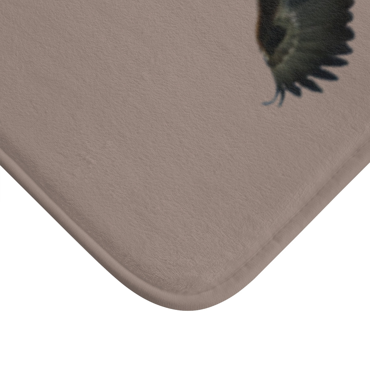 Elegant Brown Mat with Subtle Bird Accent Bath Mat