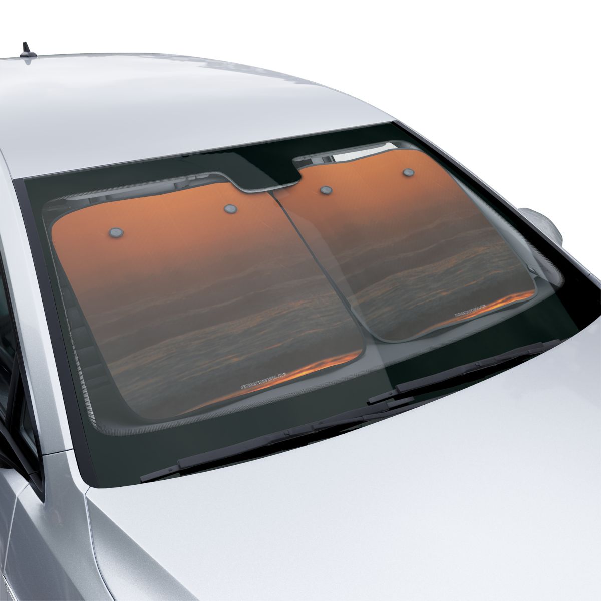 Stunning Sunset Print Foldable Car Sunshade Accessory