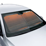 Stunning Sunset Print Foldable Car Sunshade Accessory