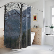 Forest and Mountain Landscape Shower Curtain Product