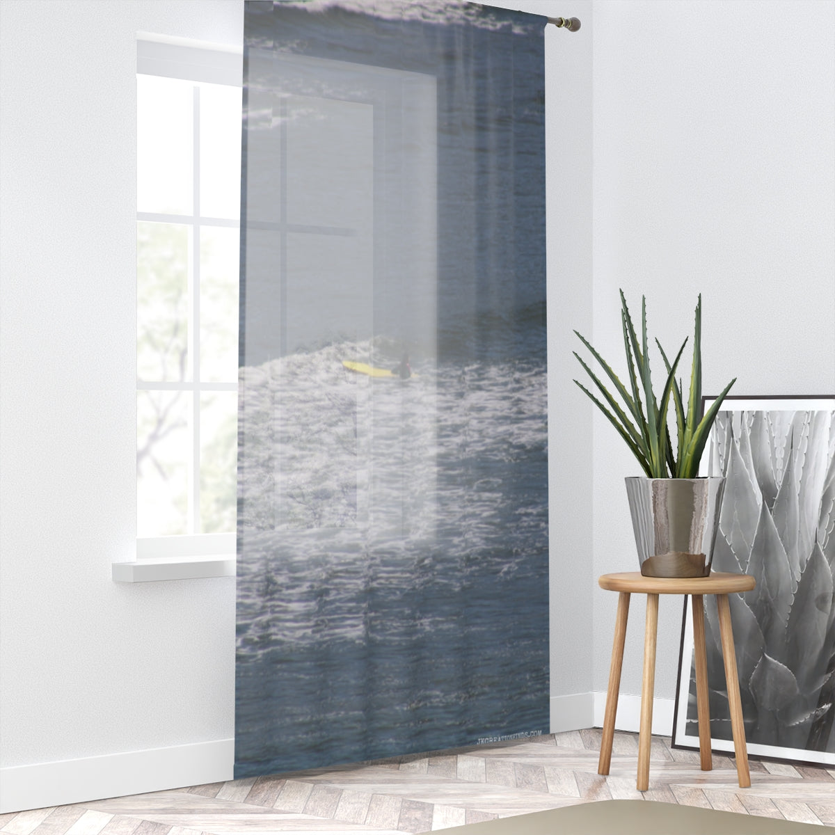 Surfer Window Curtain, Ocean Waves Decor, Coastal Living, Beach House Decor, Surfing Art, Summer Vibe, Relaxing Scene, Water Sports Theme