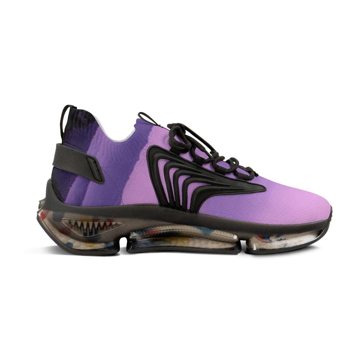 Futuristic Design Lace-Up Purple Sneakers Product