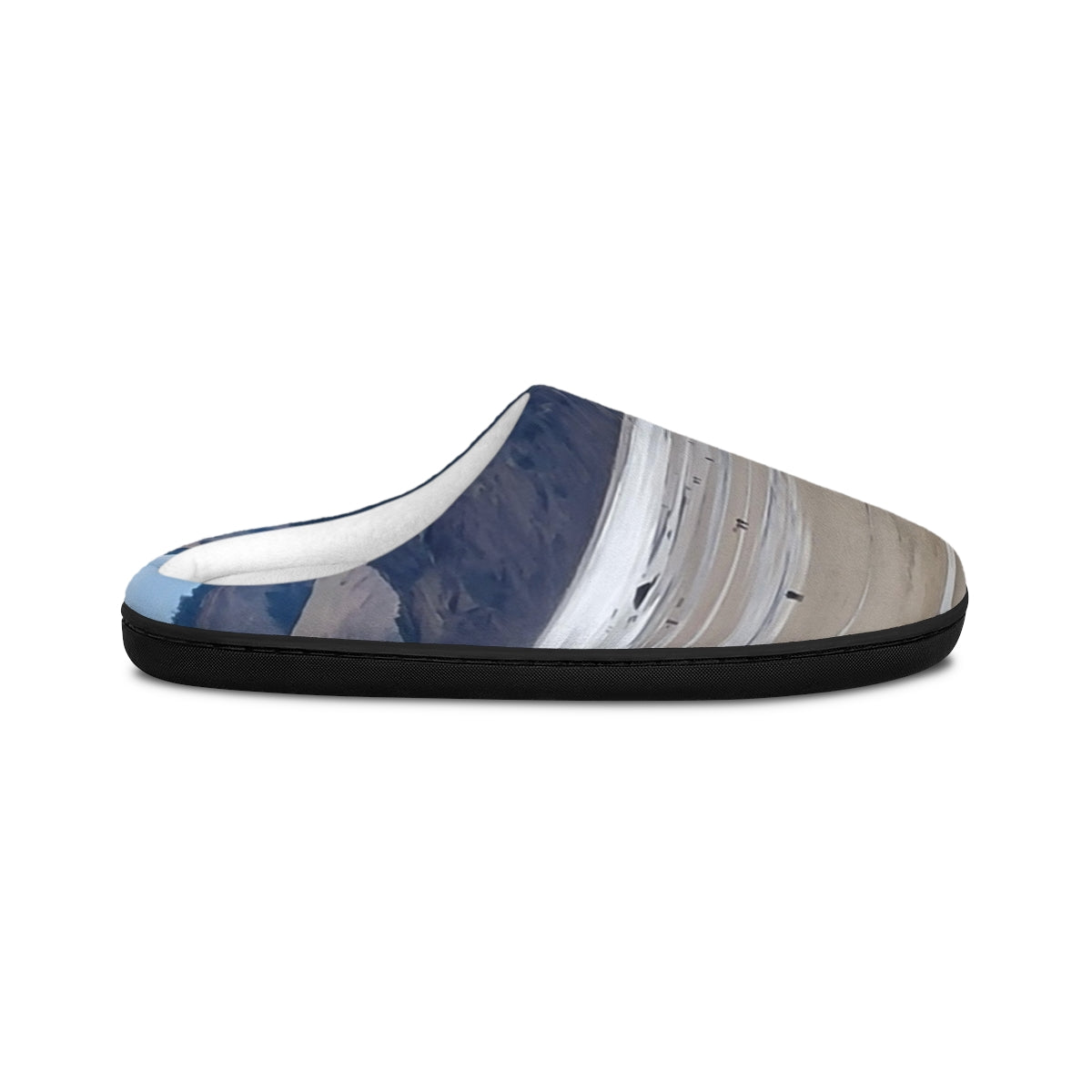 Scenic Mountain and Lake Print Slip-On Shoes