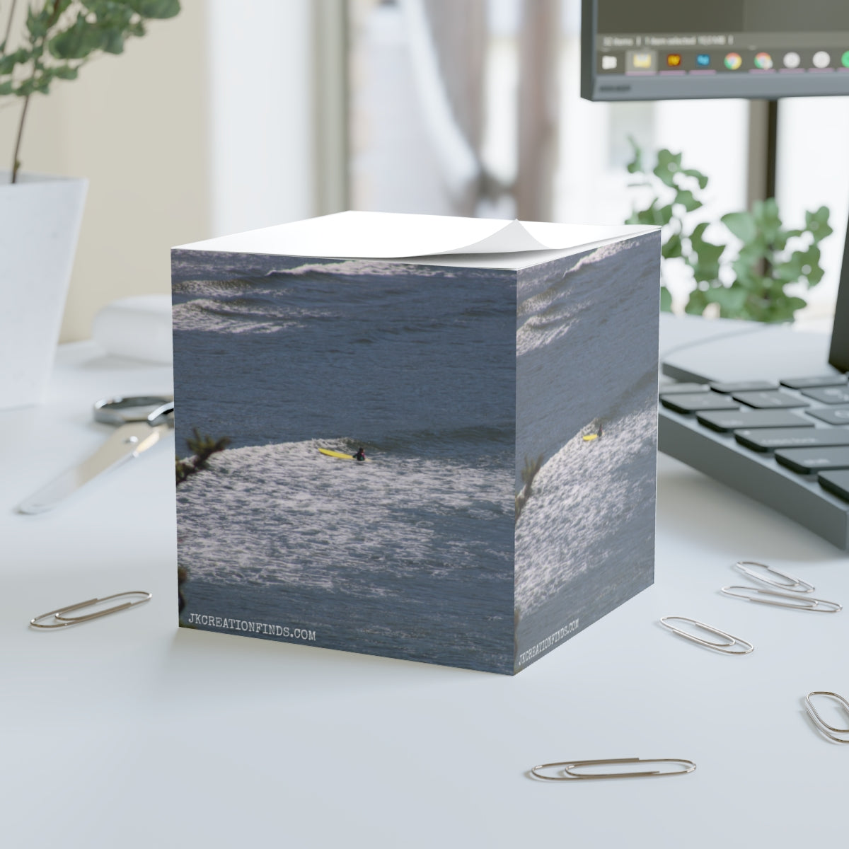 Ocean Scene Sticky Note Cube for Office or Home