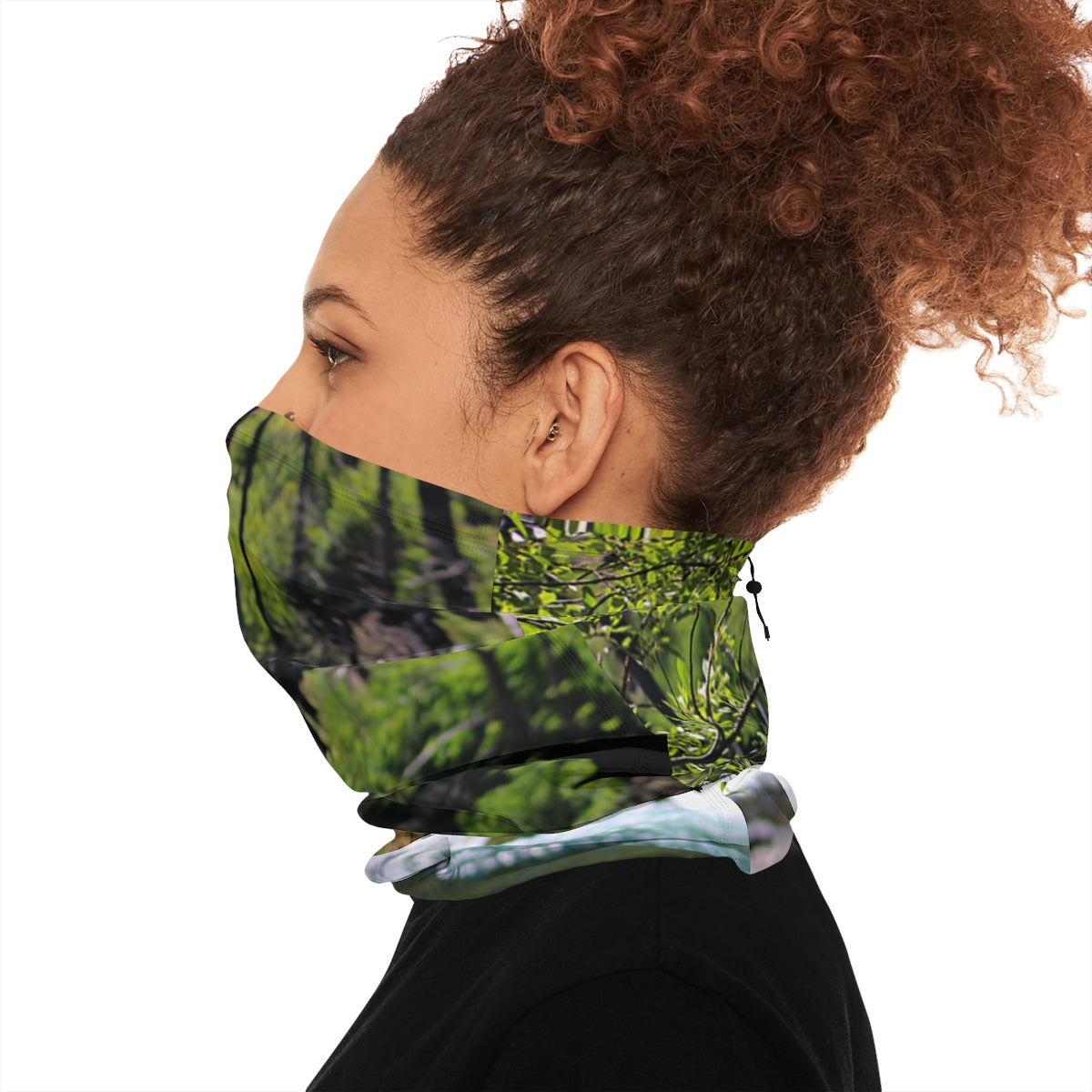 Green Forest Nature Neck Gaiter for Outdoor Adventures